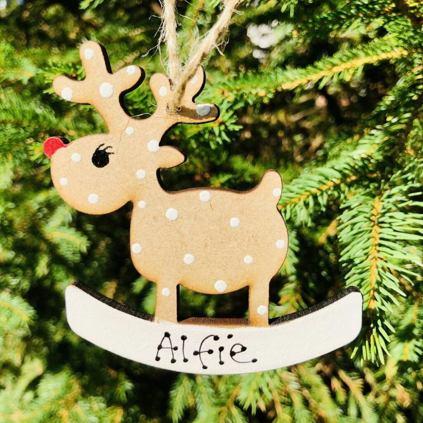 Personalised Rocking Reindeer Christmas Decoration