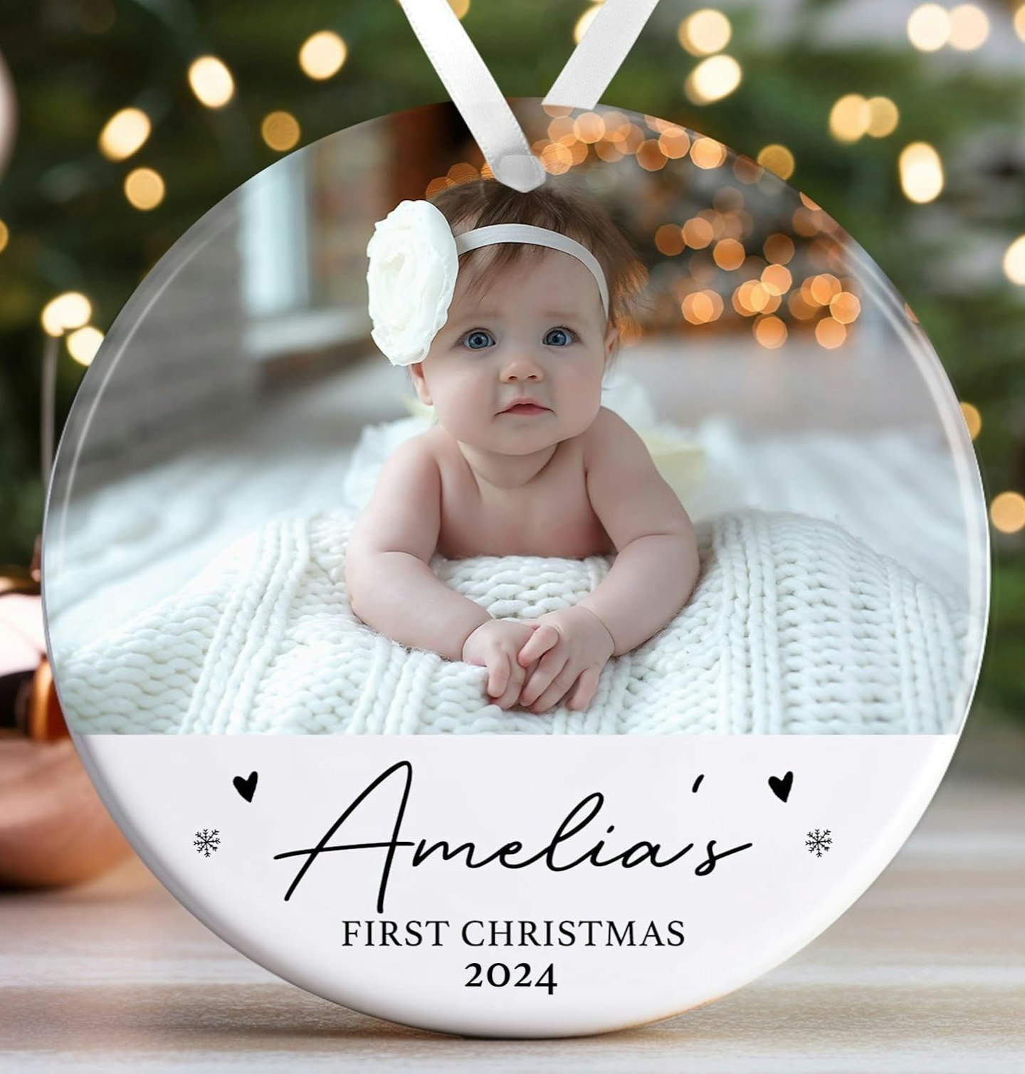 Handmade store: Personalised Babys First Christmas Bauble