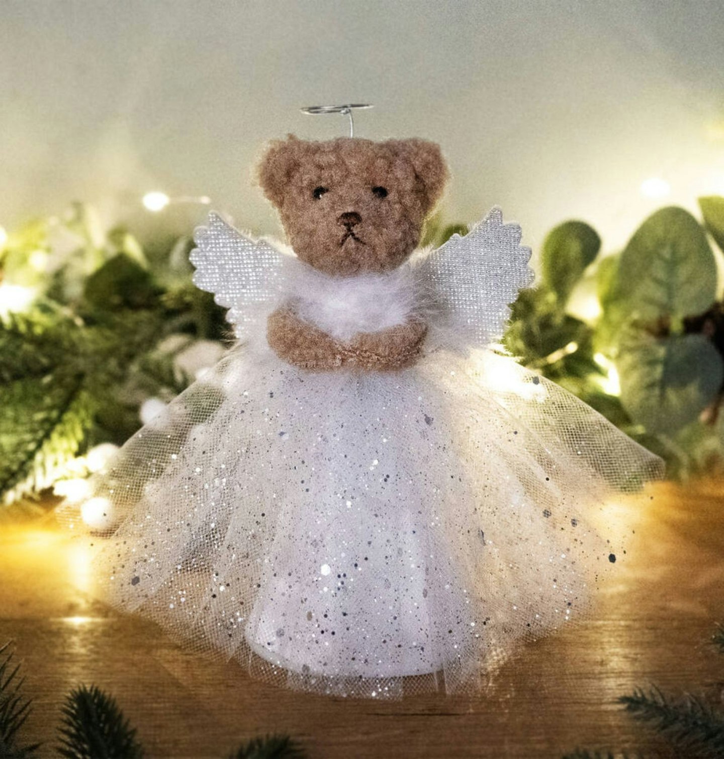 Little Bear Co. Silver Teddy Bear Tree Topper