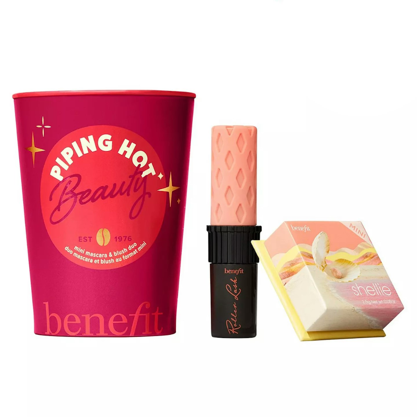 Benefit Piping Hot Beauty Mini Roller Lash Mascara & Shellie Blush Duo 