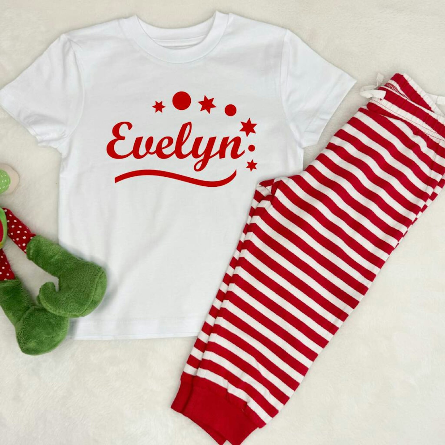 Kids Personalised Winter Theme Christmas Pyjamas