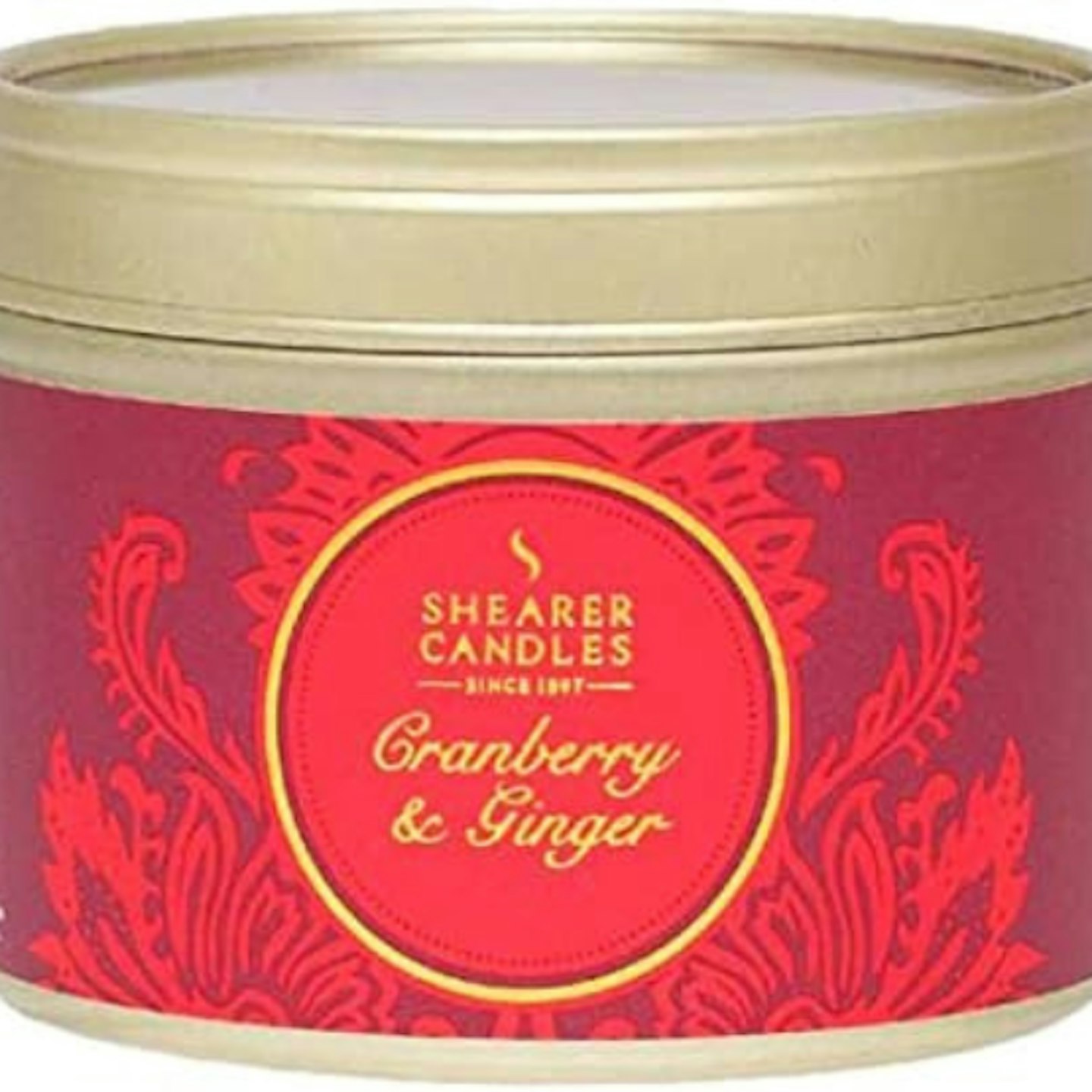 Shearer Candle ginger and cranberry Christmas candle