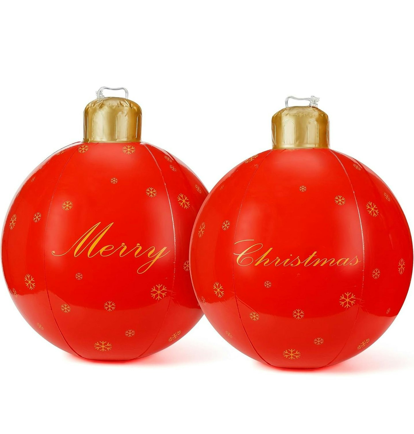 Belle Vous 2 Pack of Christmas Inflatable Ball Decorations