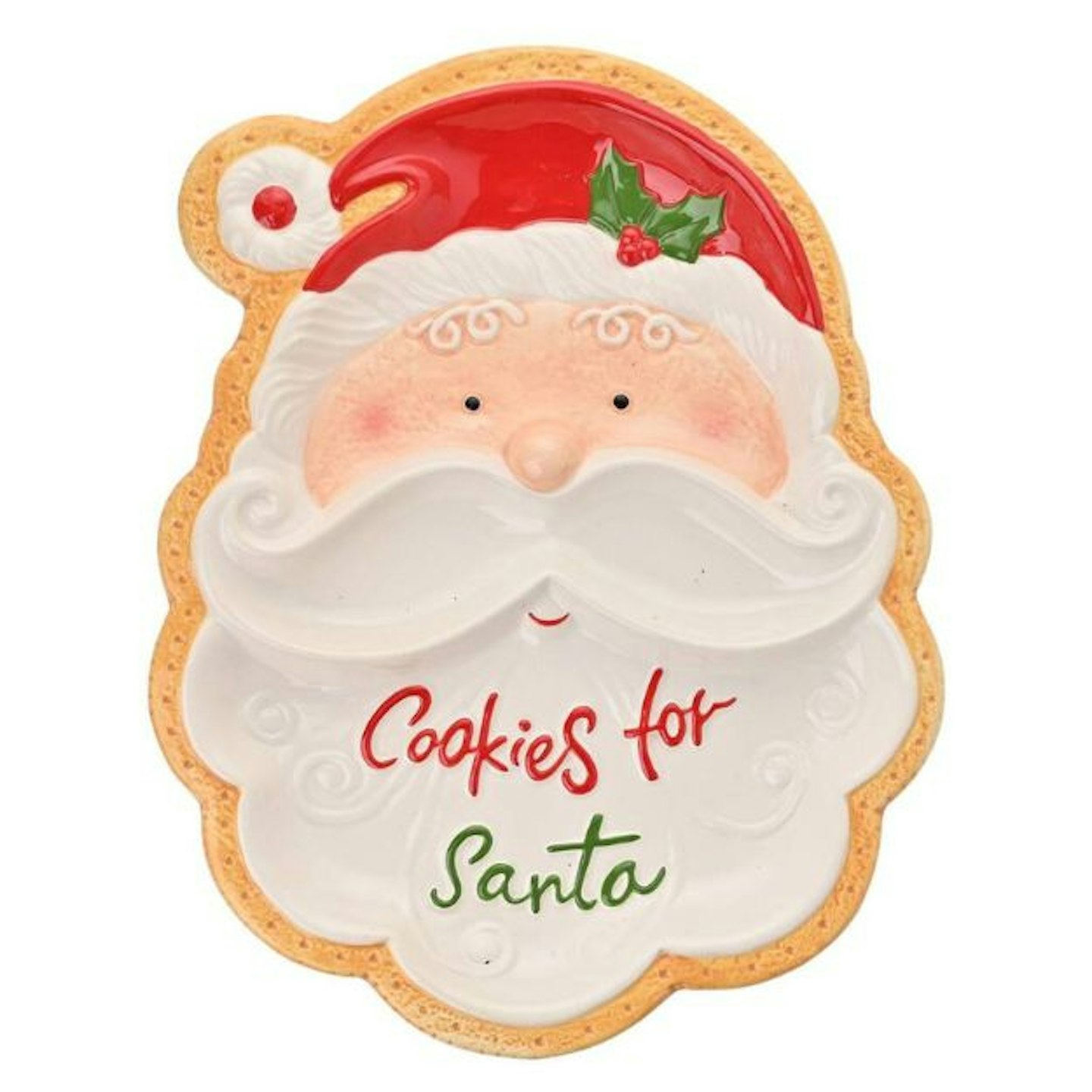 Ceramic Cookies For Santa Plate