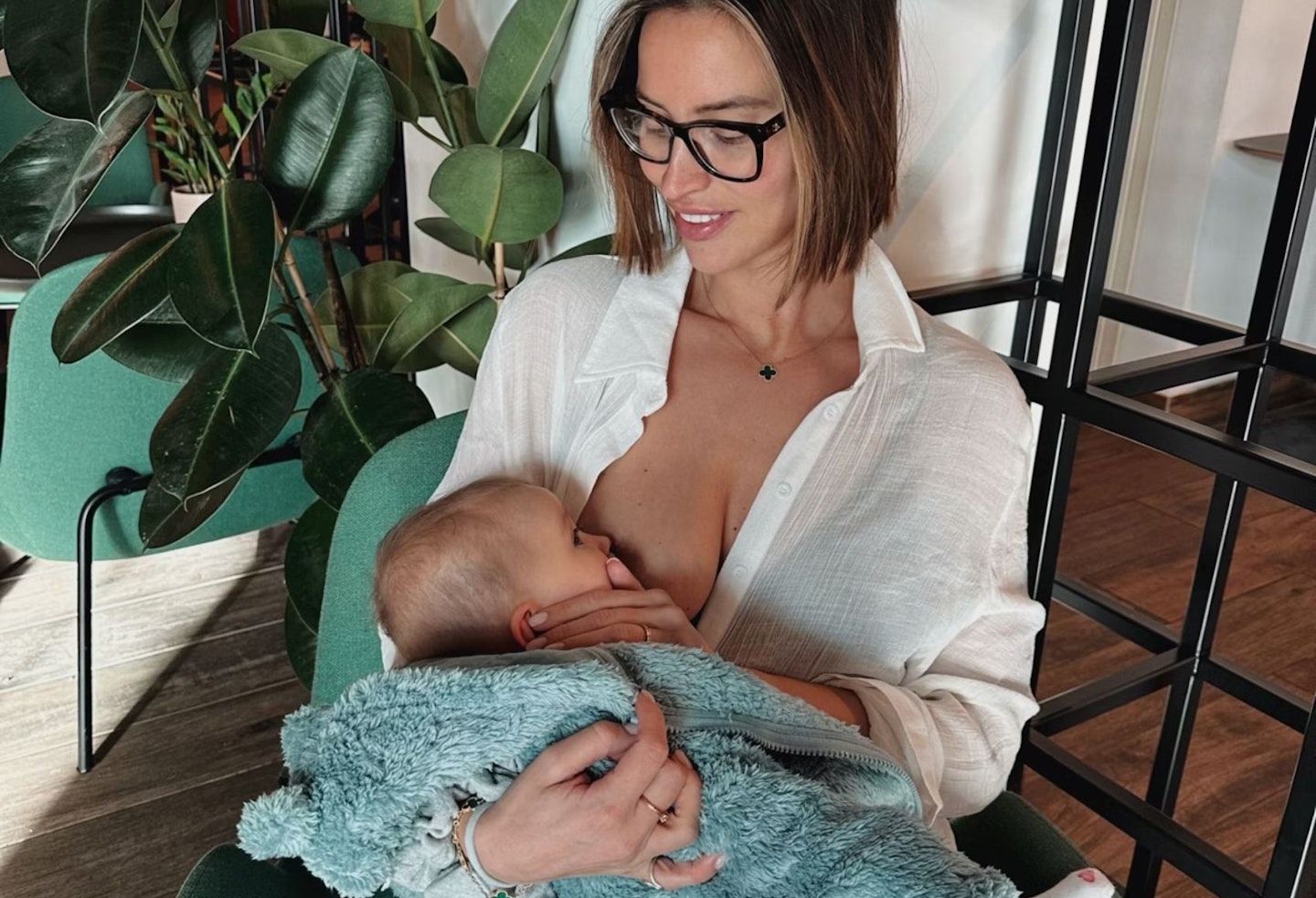 Ferne McCann Breastfeeding her baby