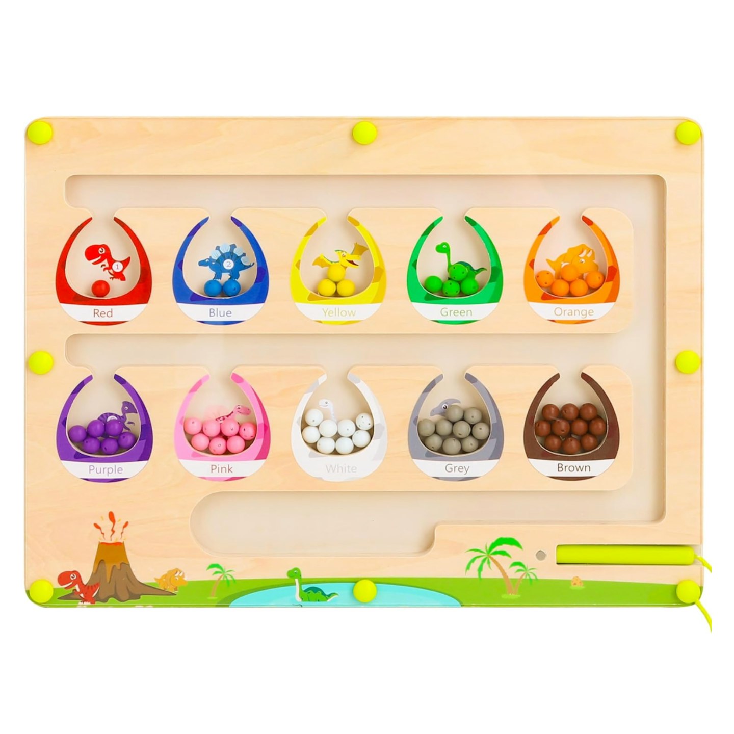  Mamaeco Magnetic Colour and Number Maze 