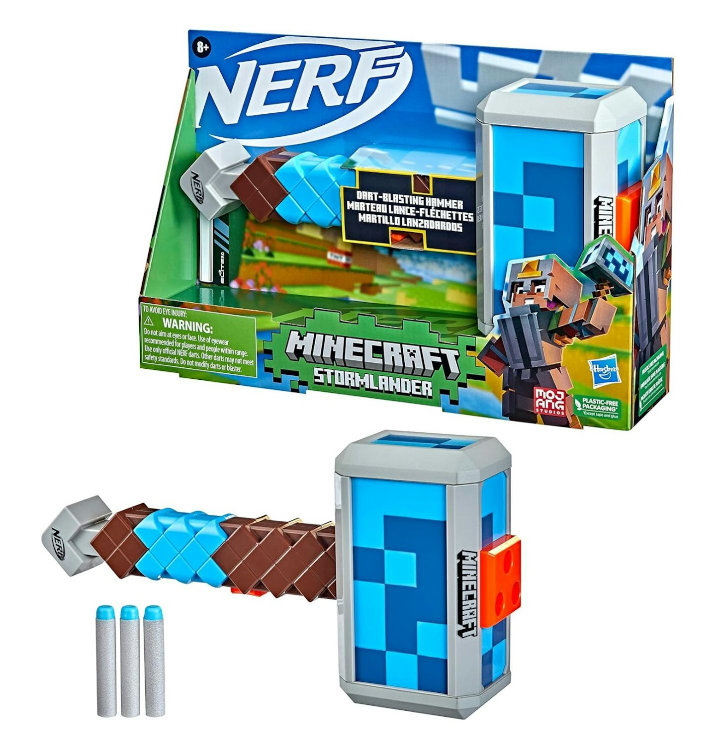 Nerf Minecraft Stormlander Dart-Blasting Hammer