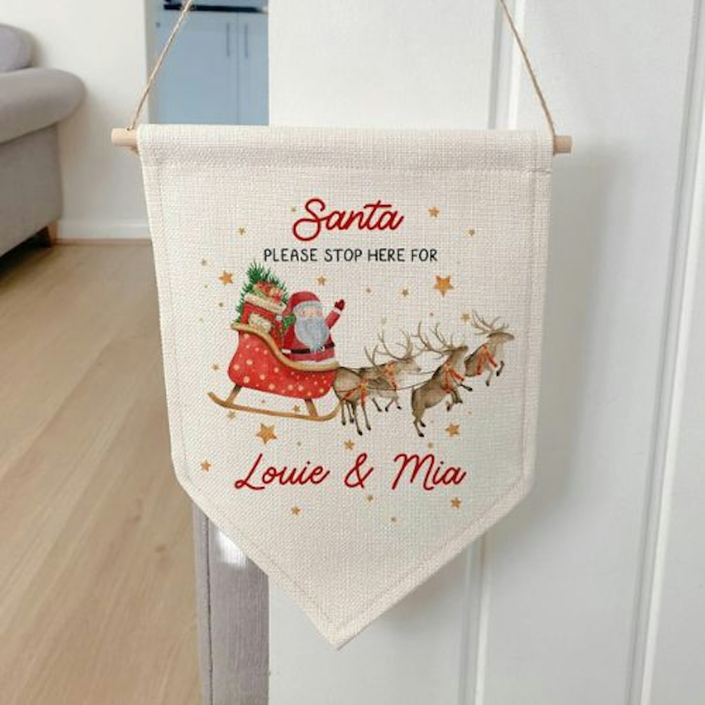 Personalised Santa Stop Here Sign