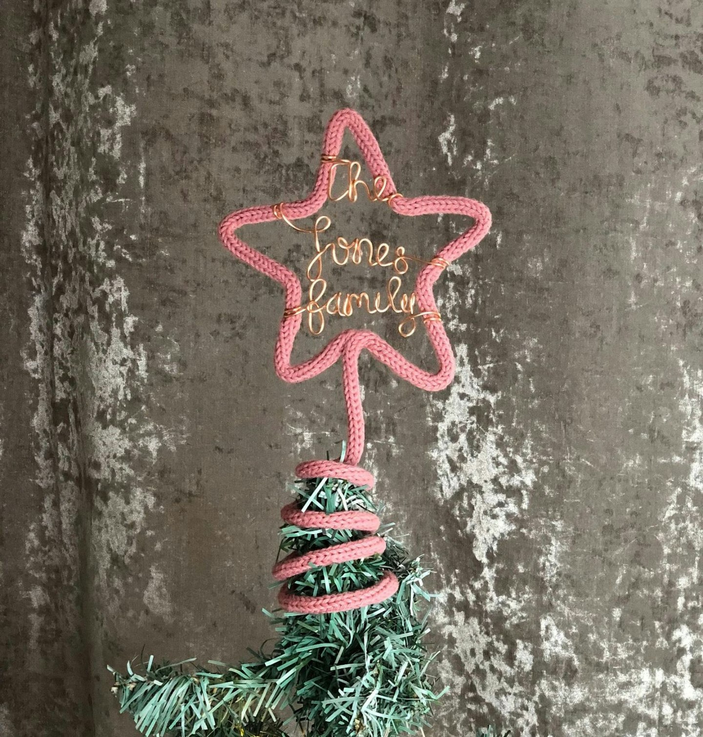 Personalised Christmas tree topper decoration