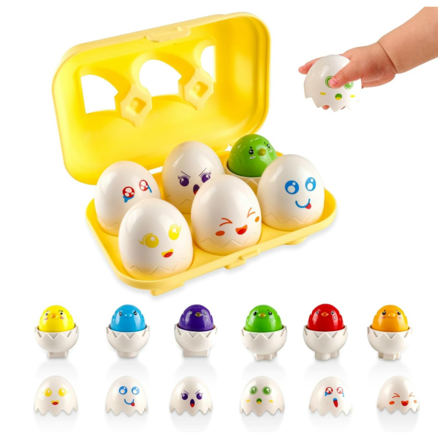 TOMY Six Piece Montessori Egg Toys