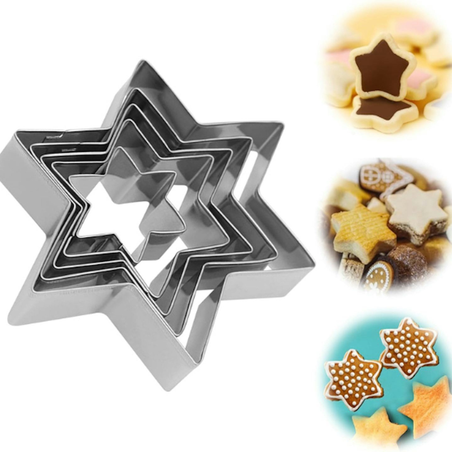Set of star cookie cutters