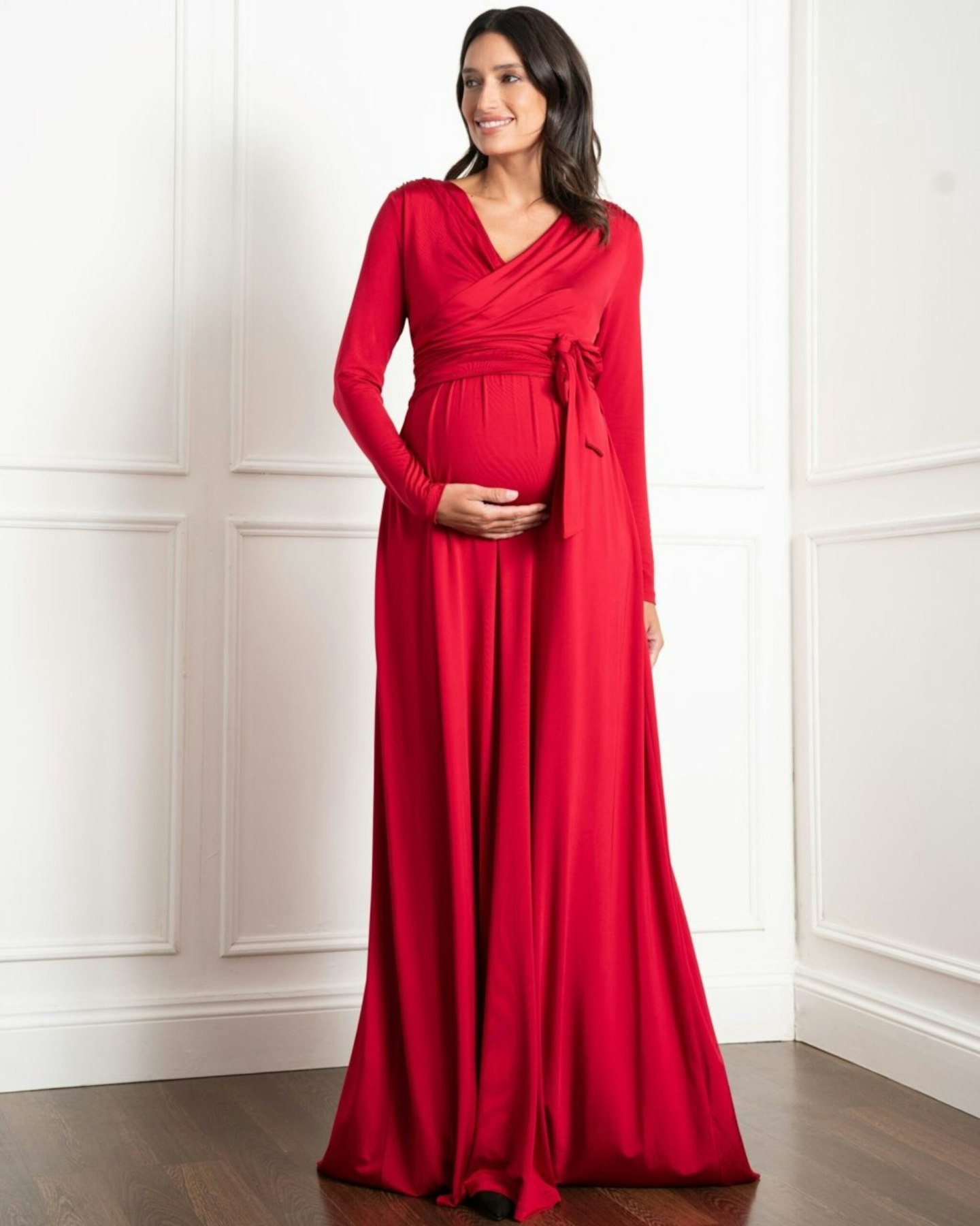 Ayuna _ Wrap Maxi Maternity & Nursing Dress