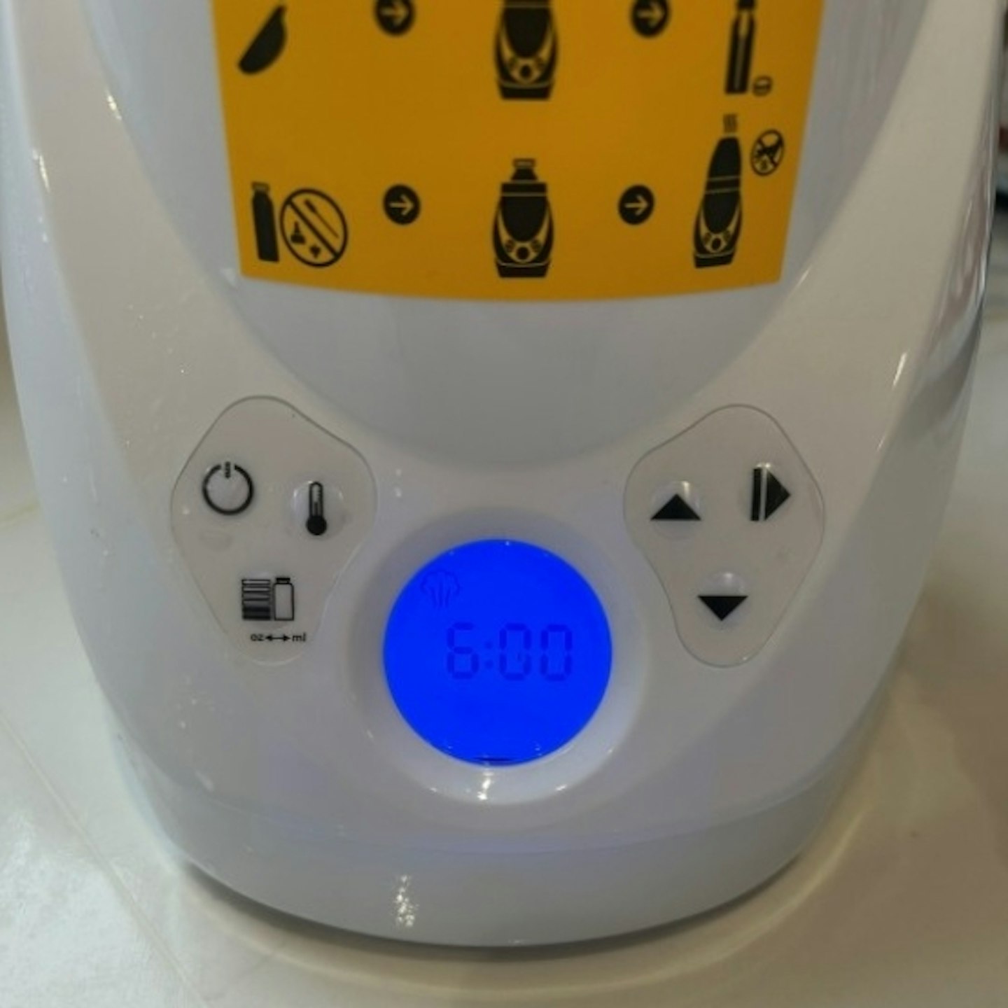 Dr Browns Steriliser and Warmer front LCD control panel