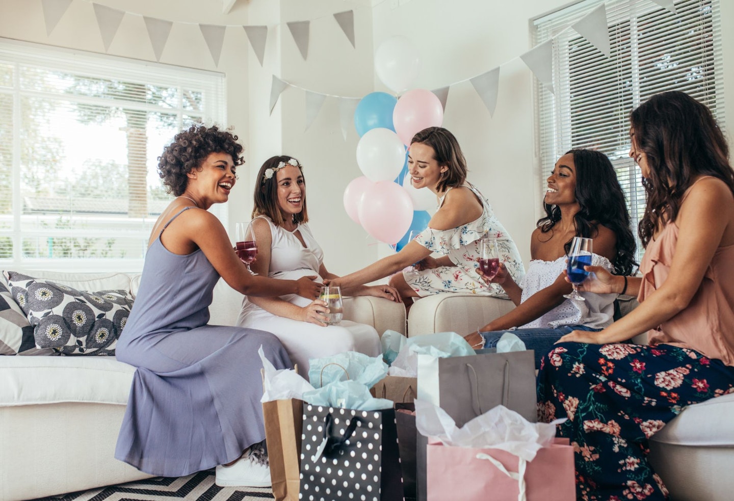 Female Friends Attending Baby Shower