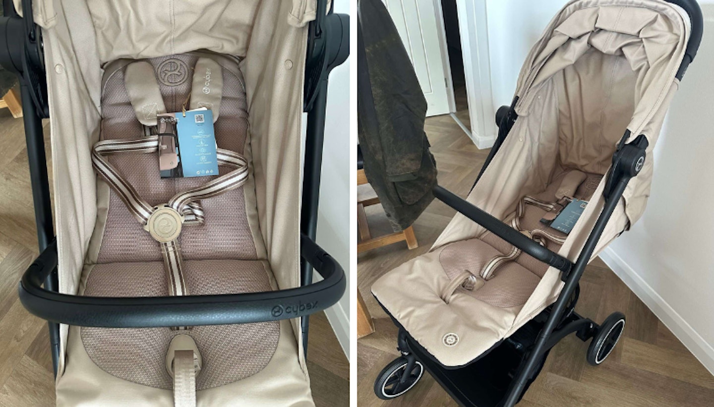 Testing the Cybex Beezy stroller in Almond Beige