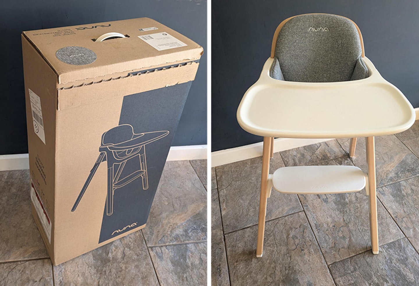 nuna bryn highchair box and final product