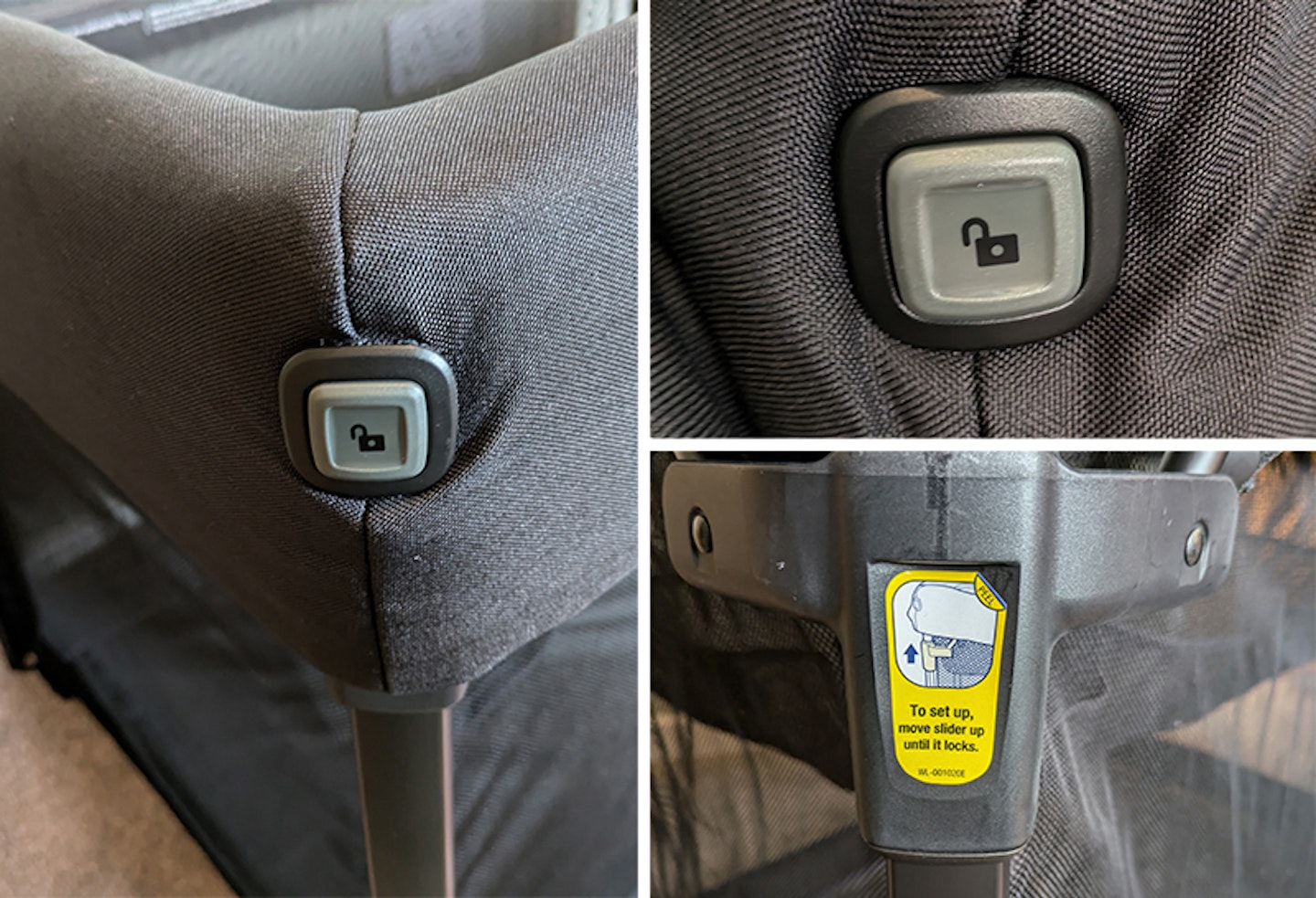 nuna paal travel cot buttons