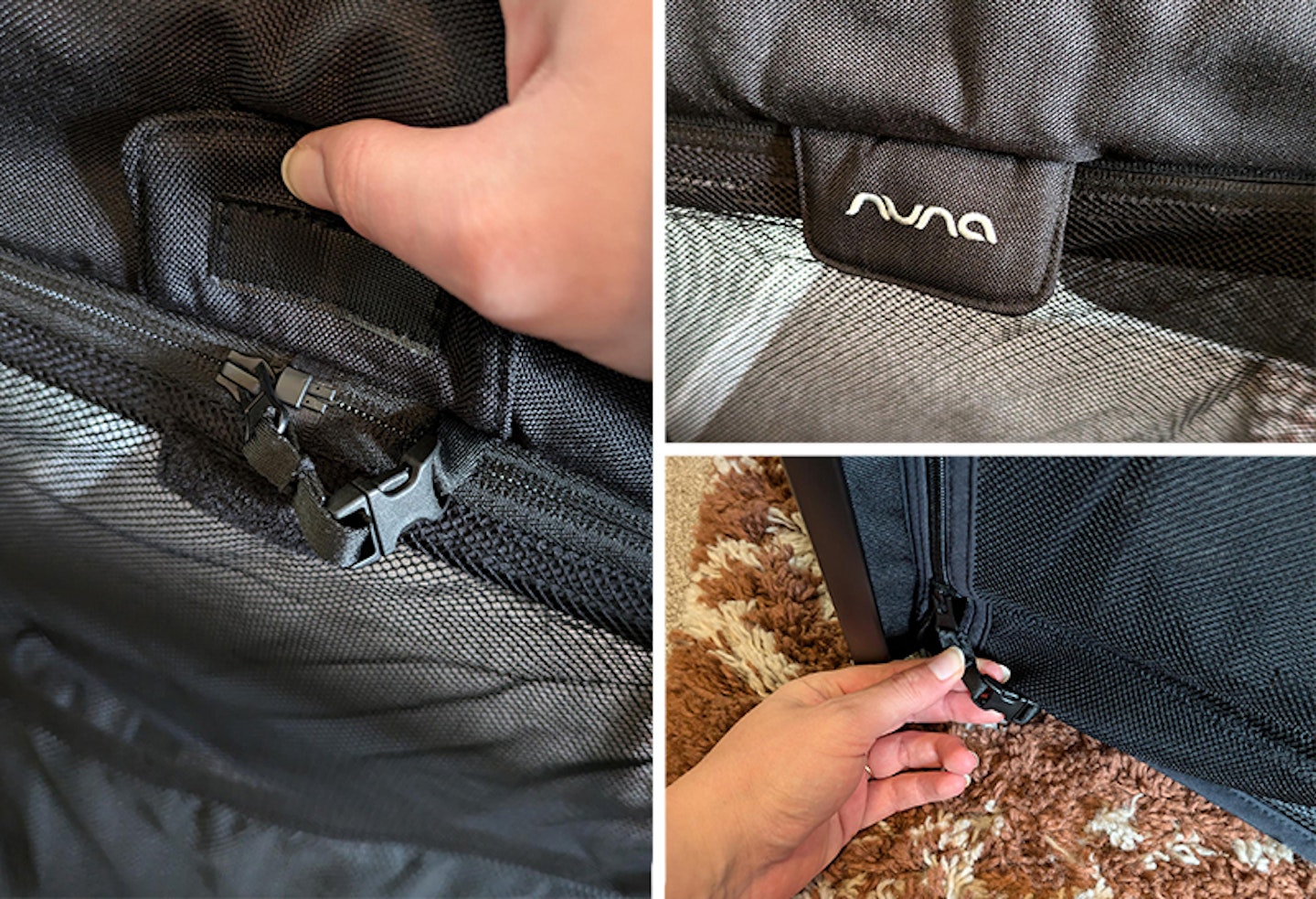 nuna paal travel cot zips details