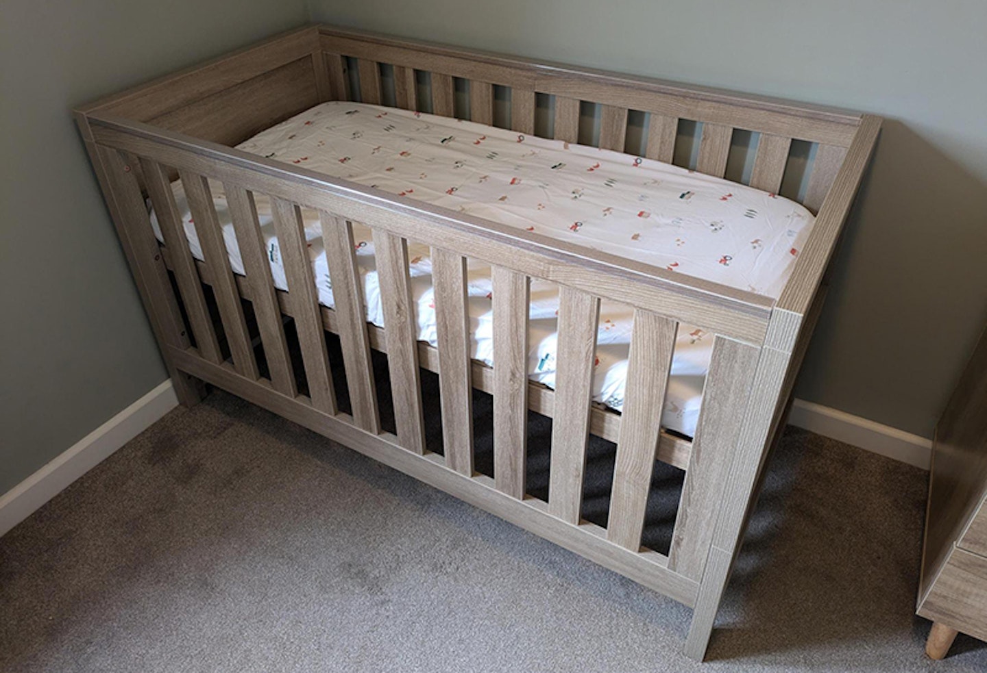 tutti bambini cot bed assembled with mattress