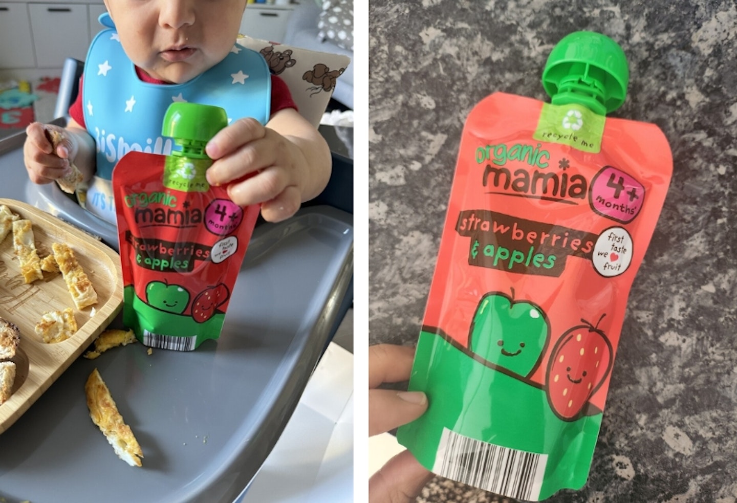 ALDI Mamia Strawberries & Apples Fruit Pouch