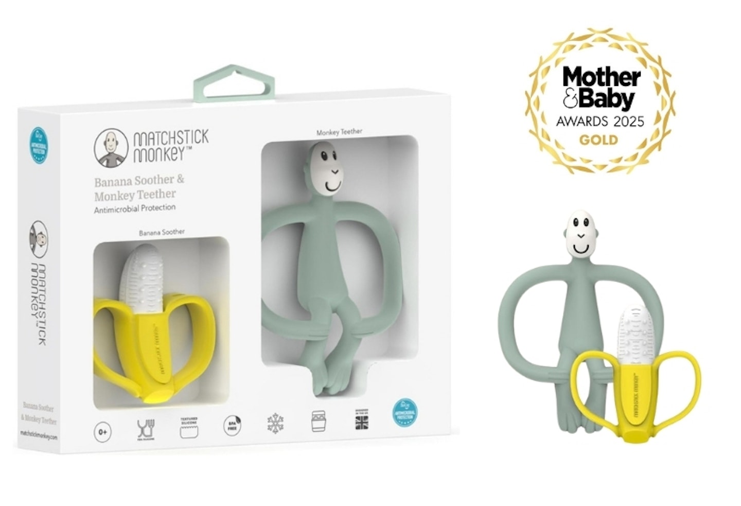 Matchstick Monkey Monkey & Banana Teether Gift Set