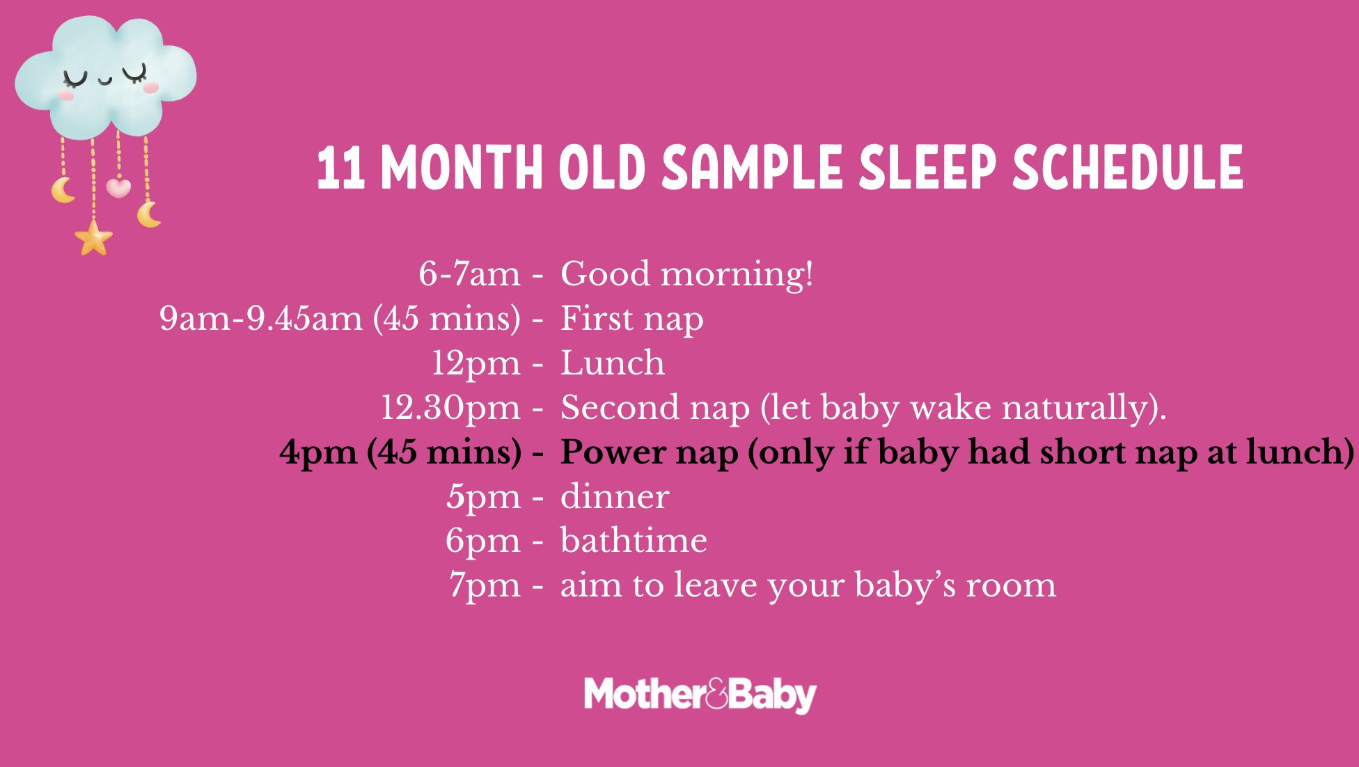 sample sleep schedule 11 month old