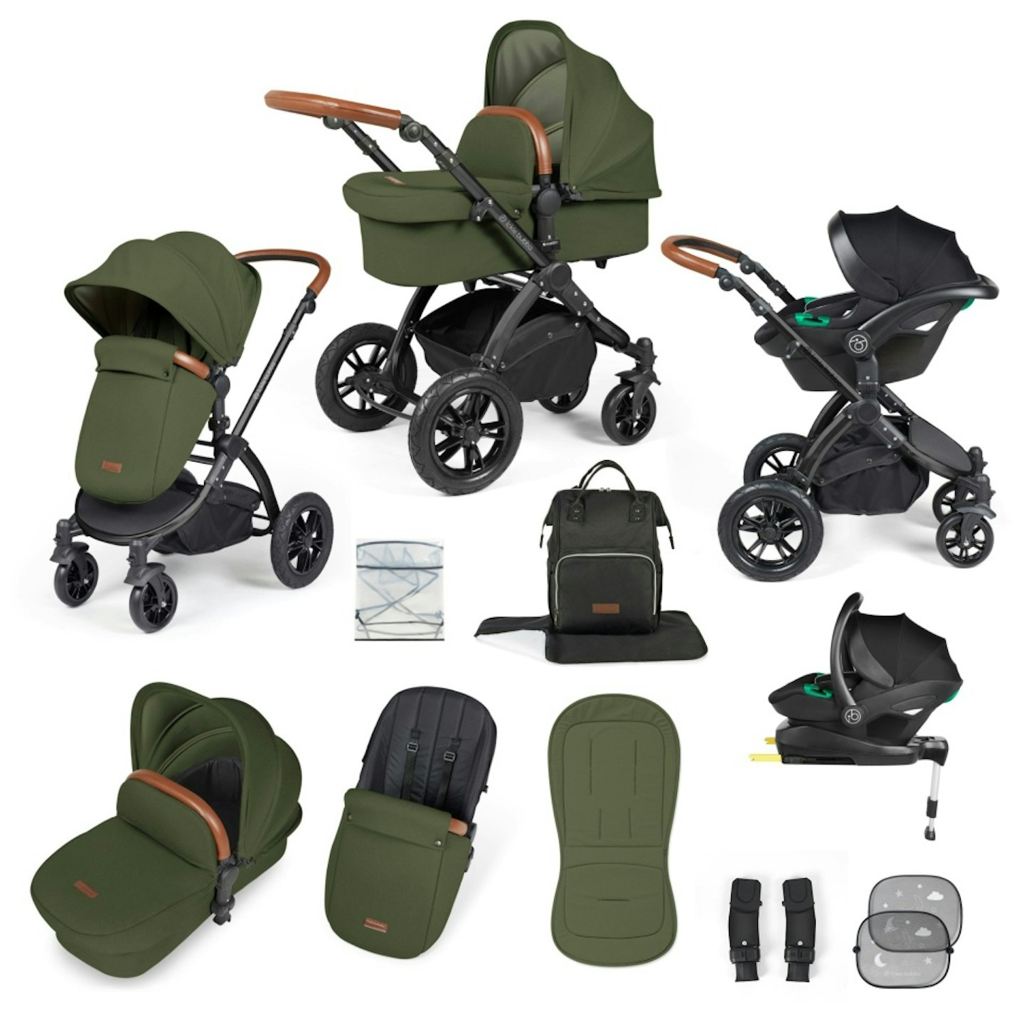 Ickle Bubba Stomp Luxe All-in-One I-Size Travel System With Isofix Base