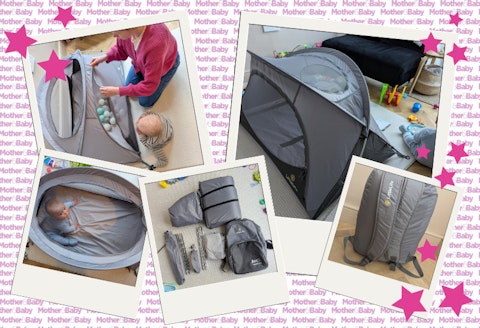 LCP Kids Lit de Voyage Parapluie avec Matelas 2 Niveaux Léger Pliant