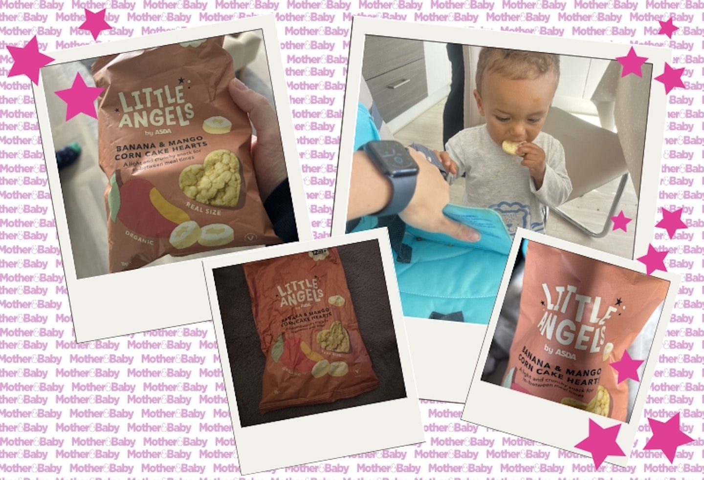 ASDA Little Angels Banana & Mango Corn Cake Hearts