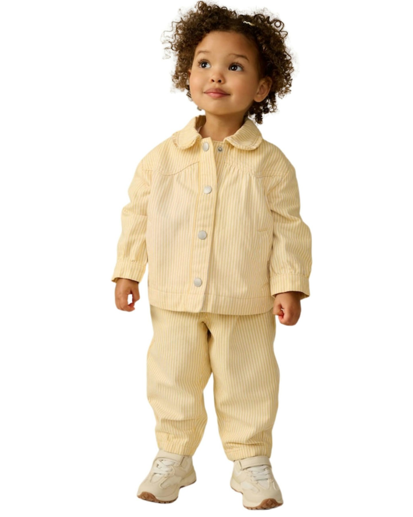 Ochre Yellow Stripe Shacket and Trousers