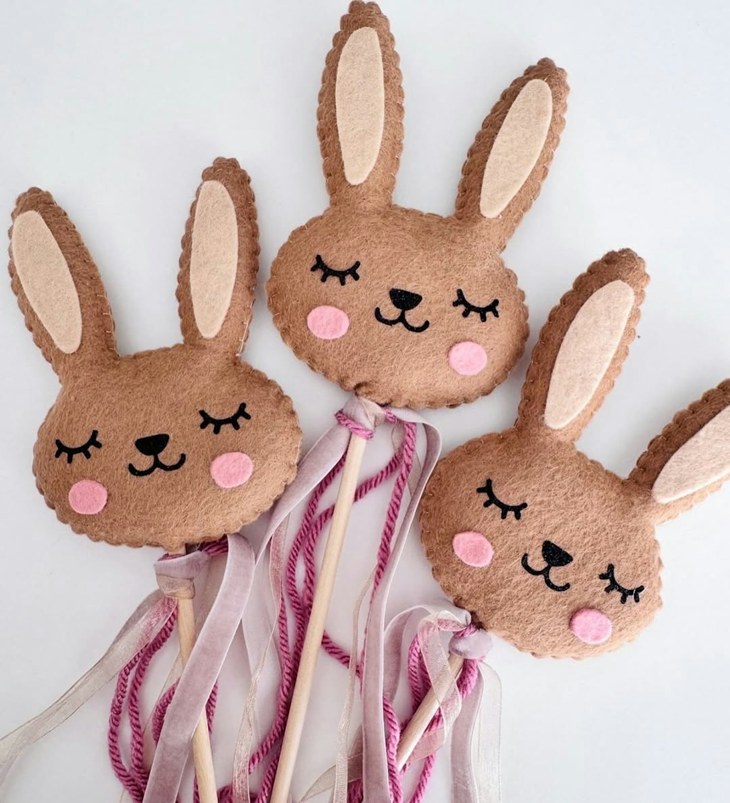 Easter crafts ideas for kids felt bunny wands