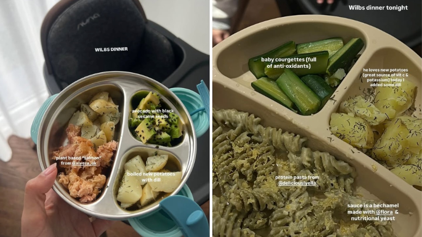 Made In Chelsea's Lucy Watson's vegan son's healthy dinner. She prides herself on feeding him healthy whole foods.