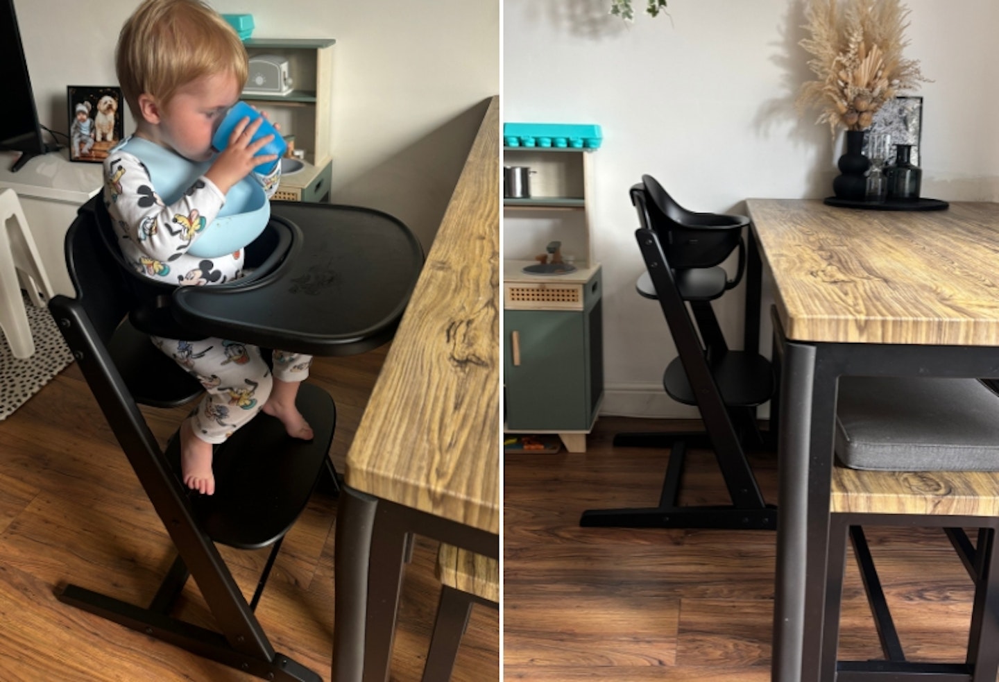 a young child eating in the Cybex Iris 3-in-1