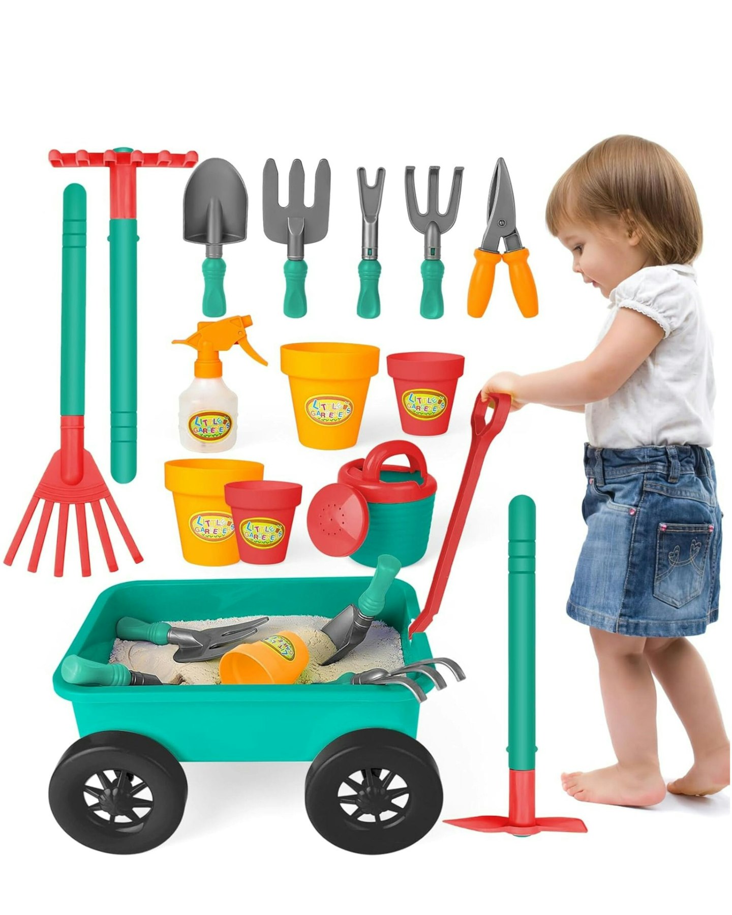 Kids Wheelbarrow and Gardening Set