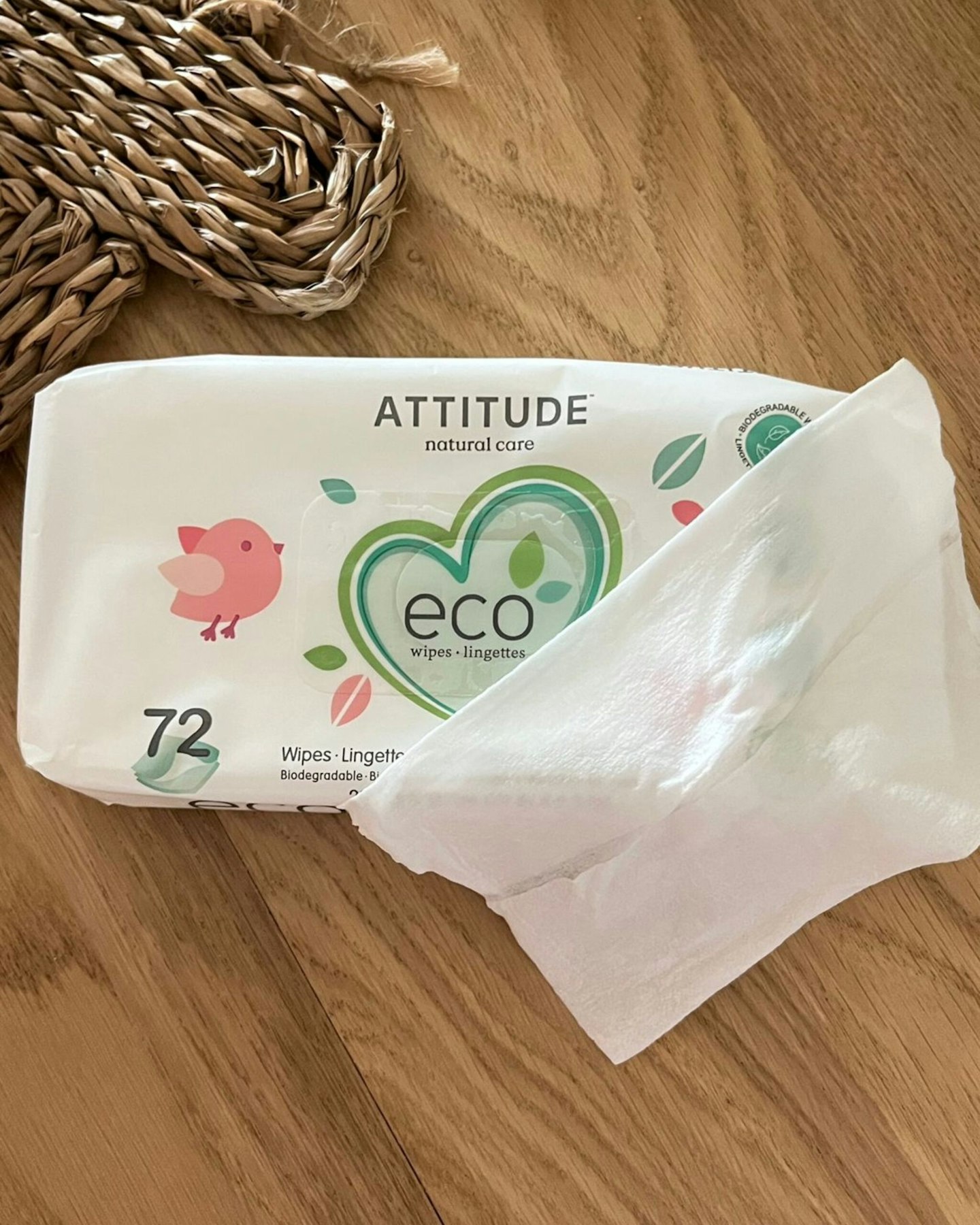 ATTITUDE Biodegradable Baby Wipes
