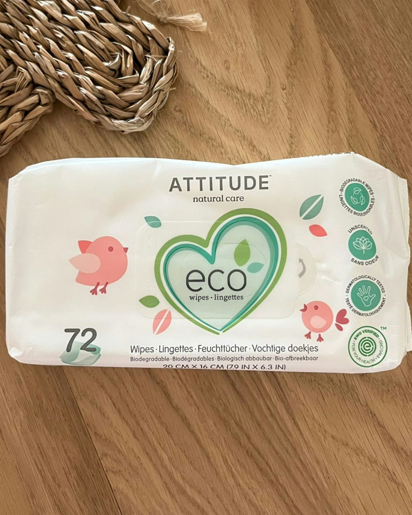 ATTITUDE Biodegradable Baby Wipes