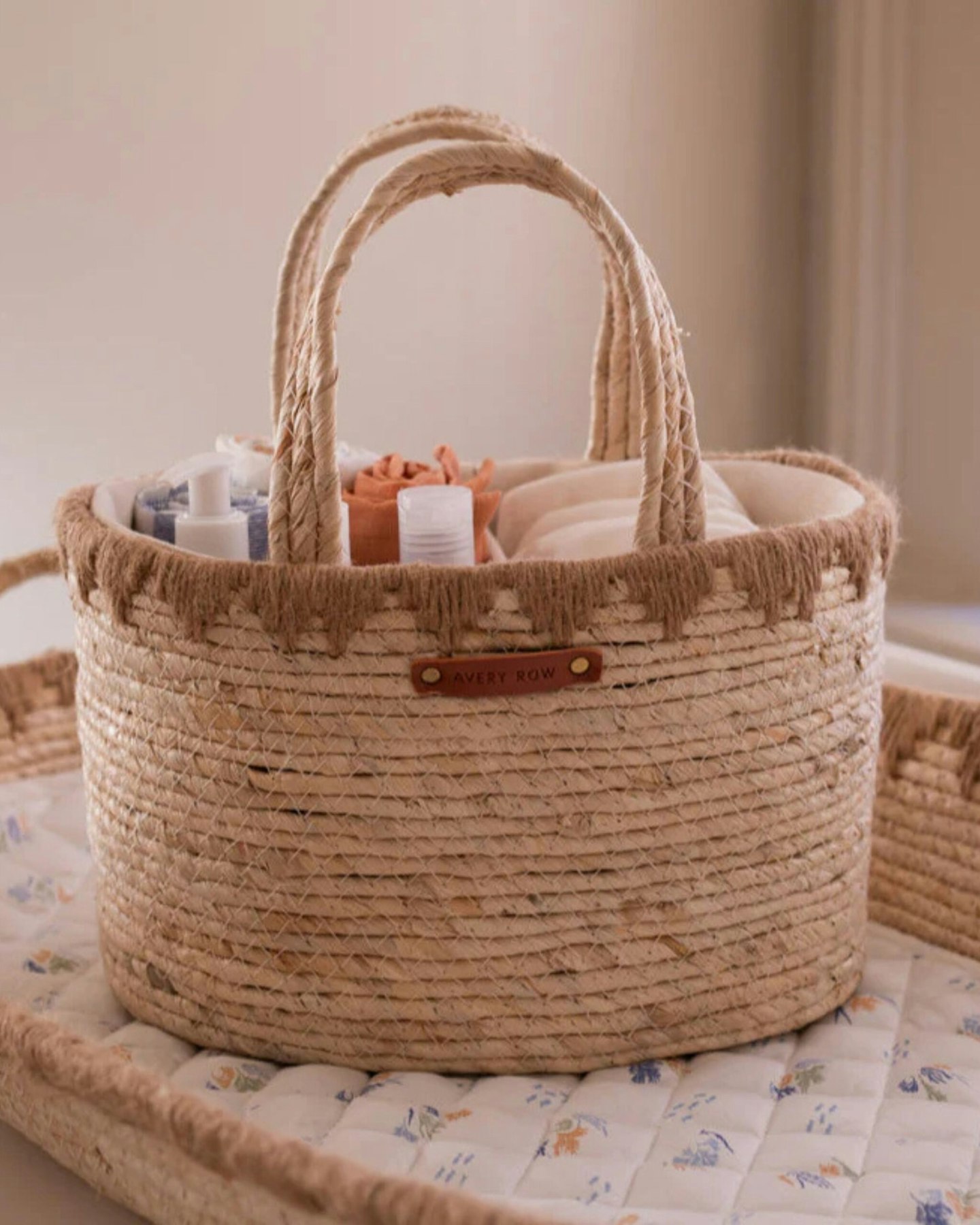 Avery Row Maize Nappy Caddy - Natural