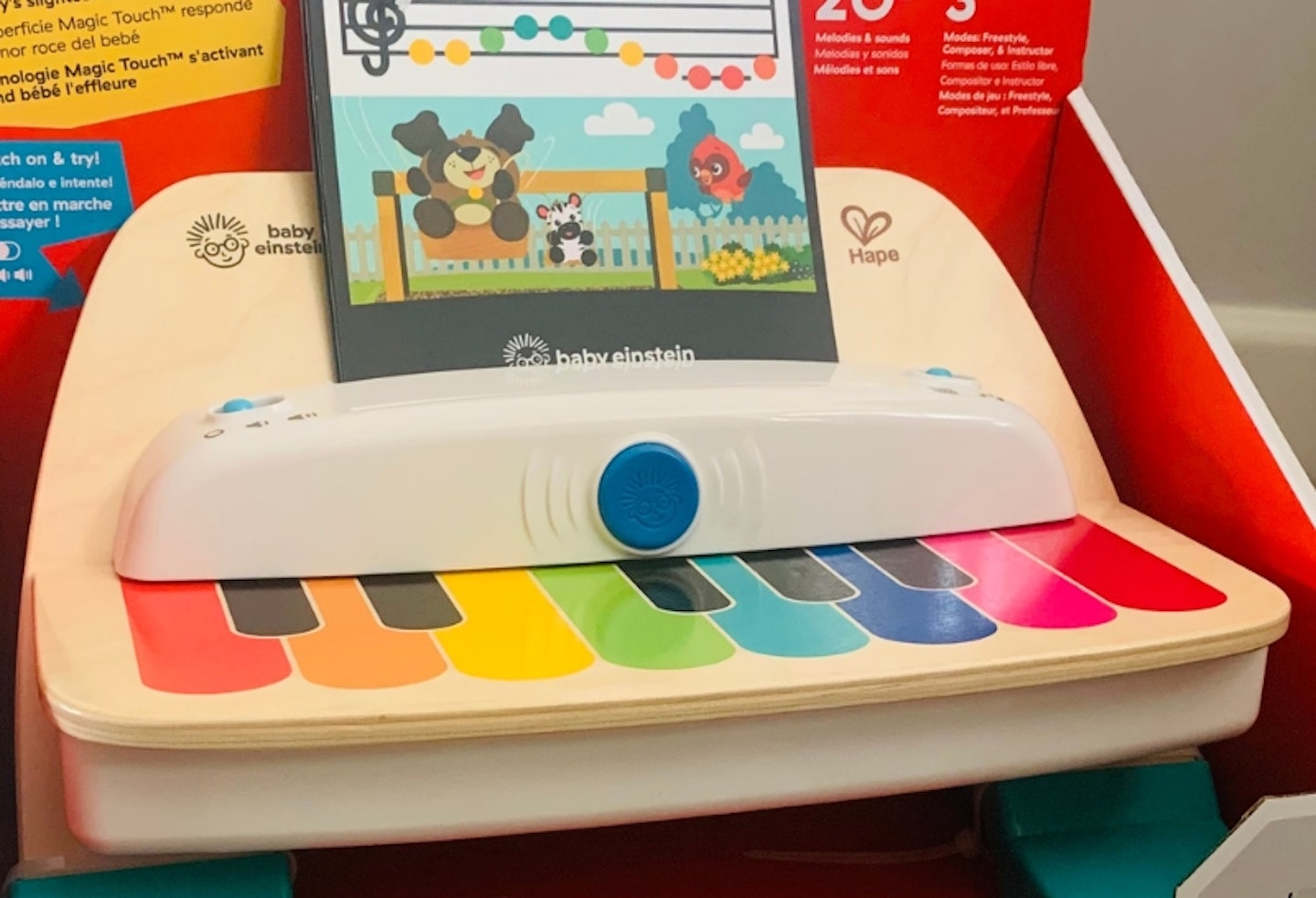 keyboard on the Baby Einstein Hape Magic Touch Piano