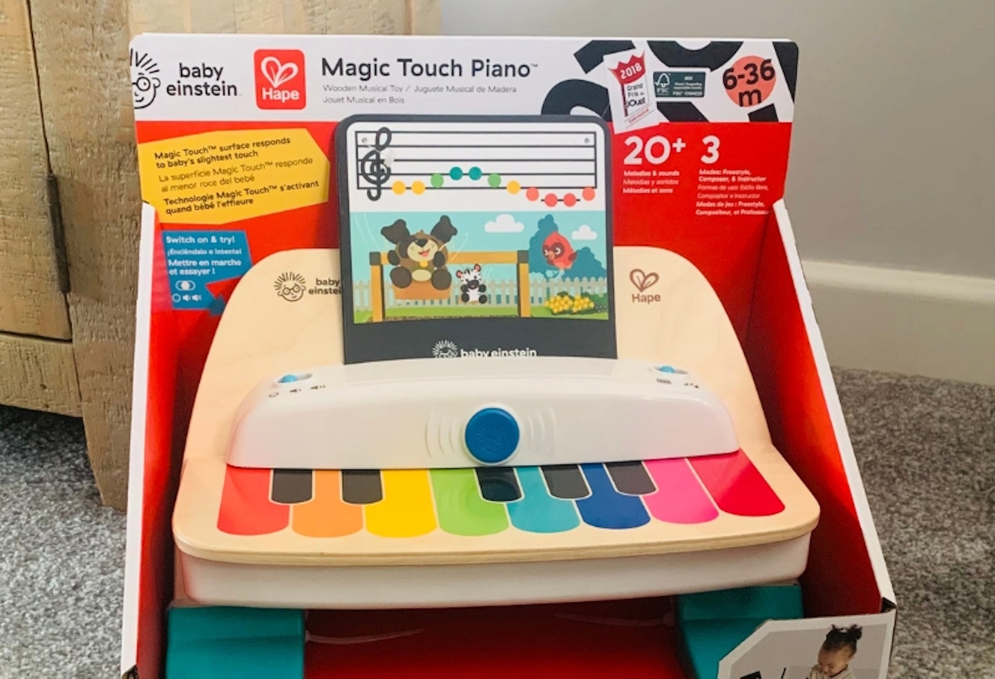 Baby Einstein Hape Magic Touch Piano in packaging