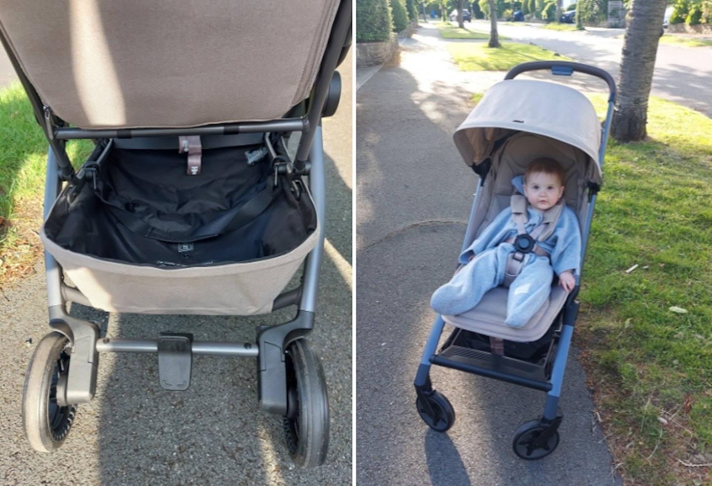storage basket and young child in the Joolz Aer2