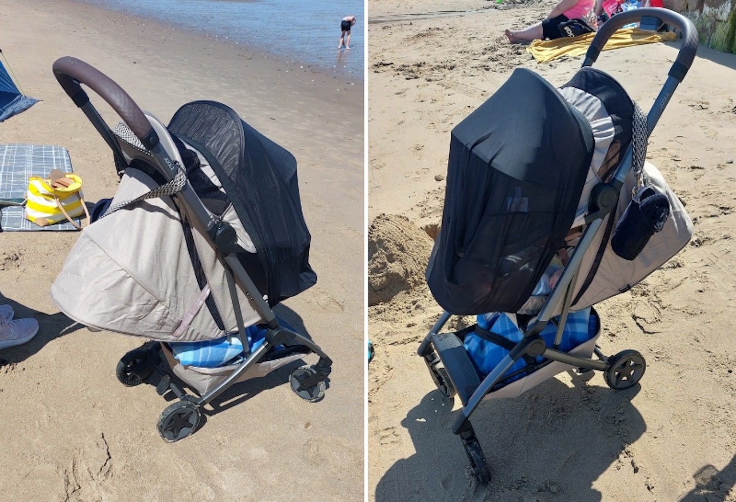the Joolz Aer2 on the beach