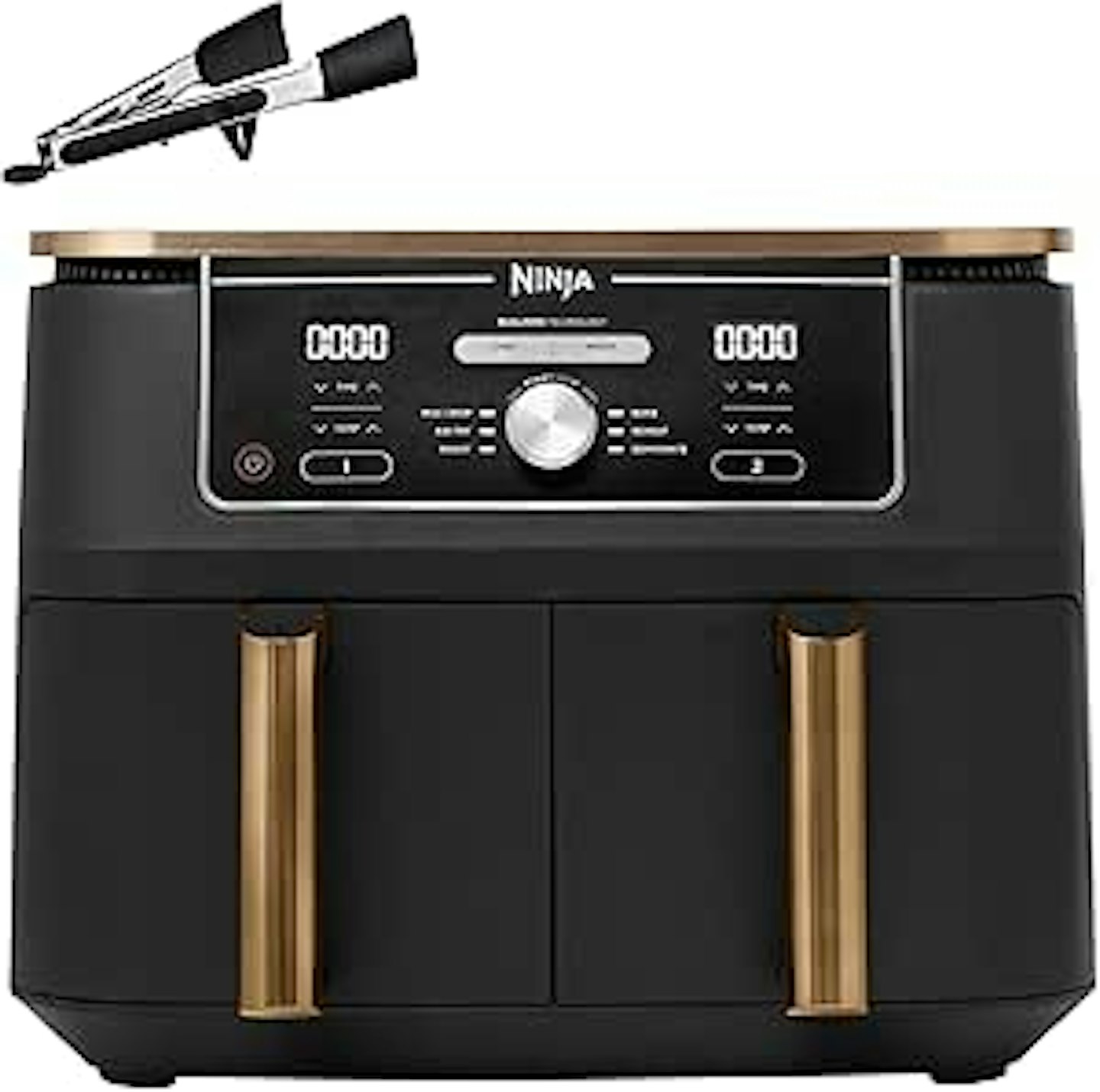Ninja Foodi Dual Zone Digital Air Fryer with tongs