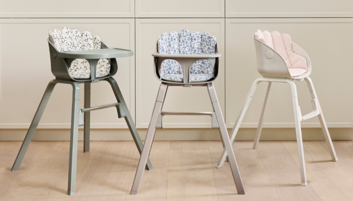 Three highchairs in row