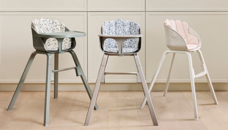 Three highchairs in row