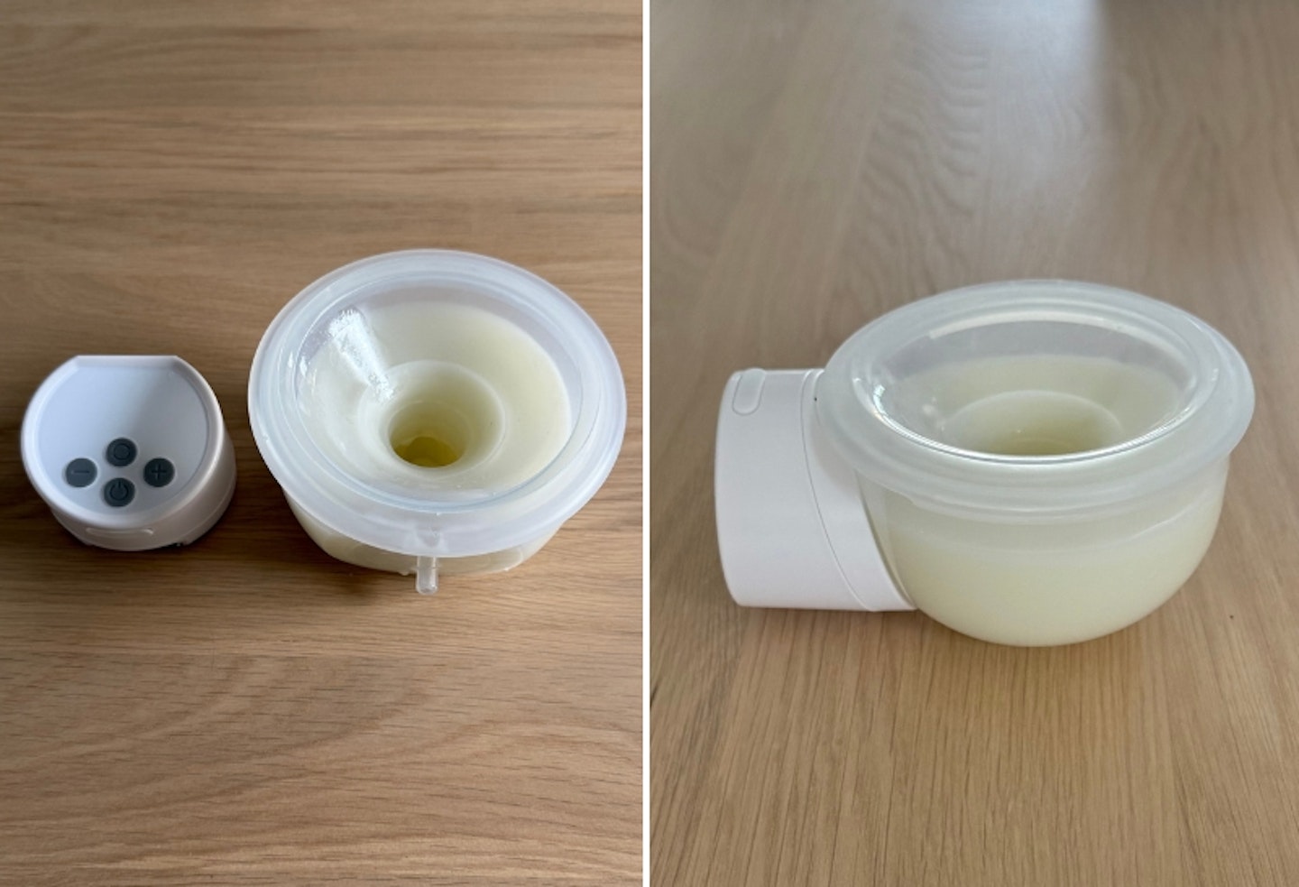 milk in the Momcozy Wearable Breast Pump S12 Pro