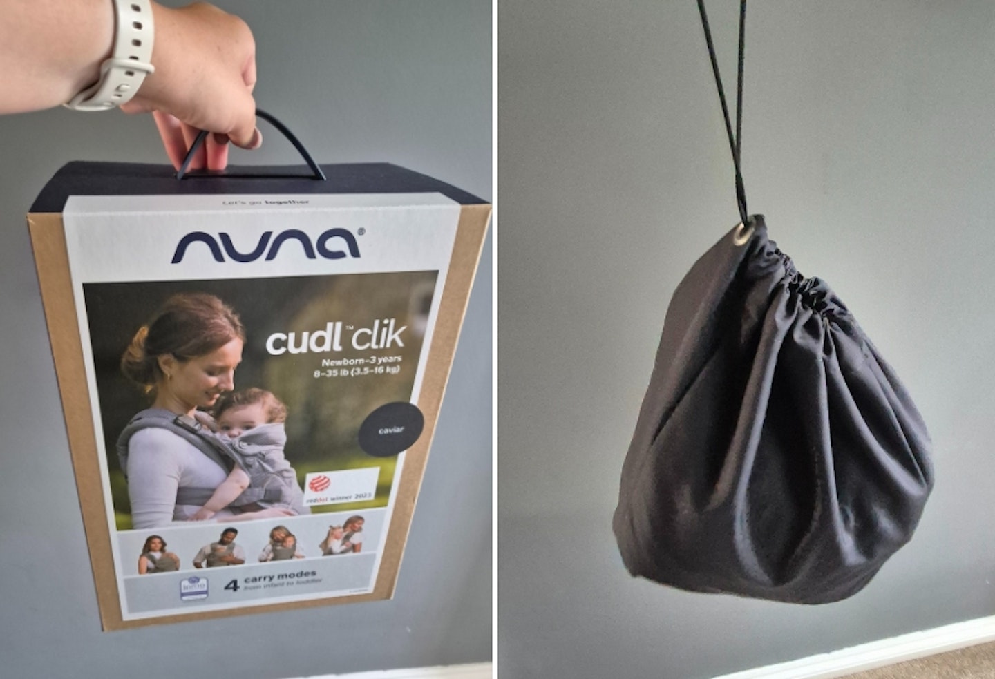 Nuna Cudl Clik packaging and storage bag
