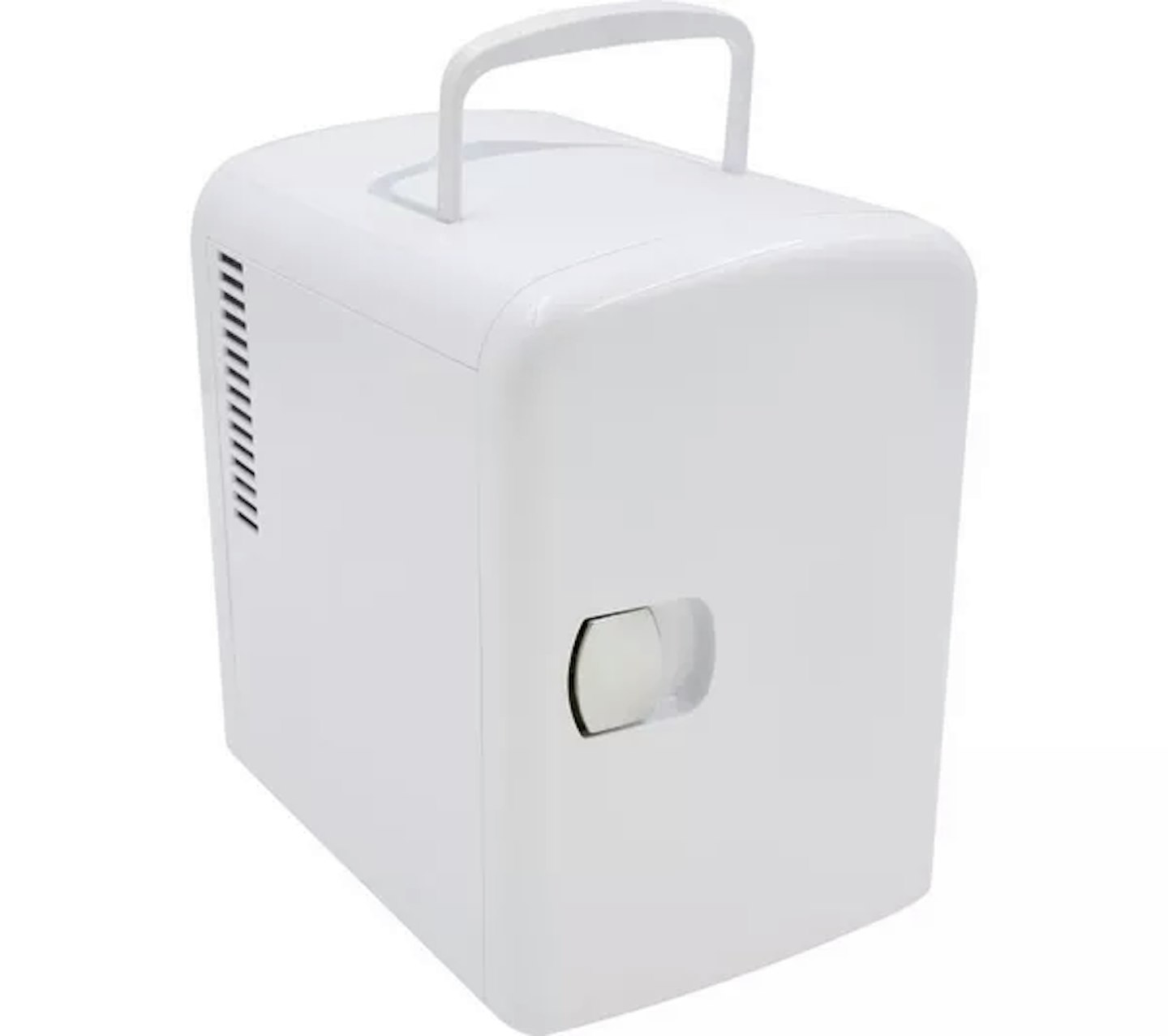 White portable mini fridge