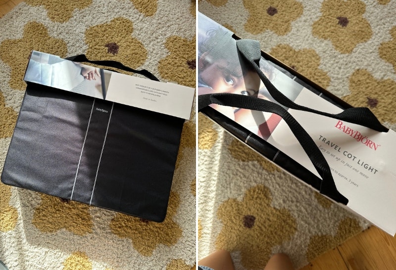 BabyBjorn Travel Cot Light in carry bag