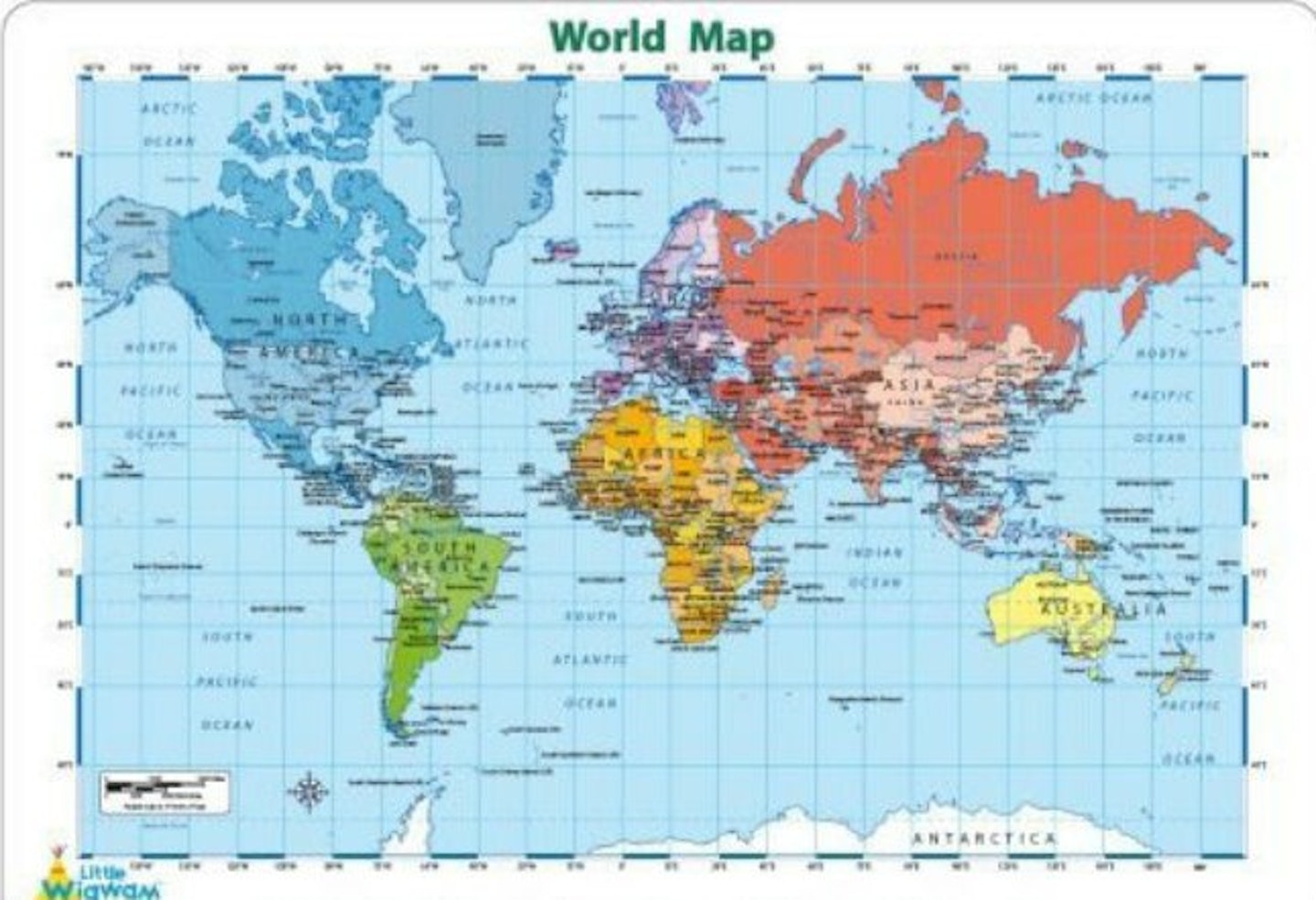 Little Wigwam World Map Placemat (£5)