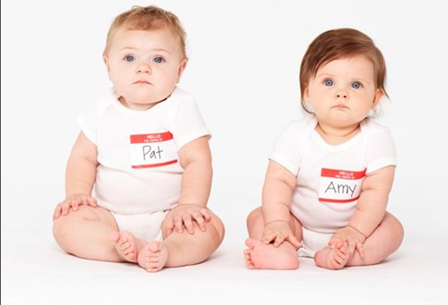 babies with name tags